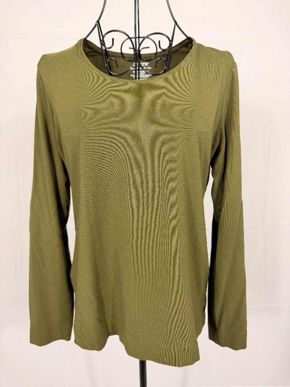 Chico's The Ultimate Tee Olive Long Sleeve Top Size 1 (US M)